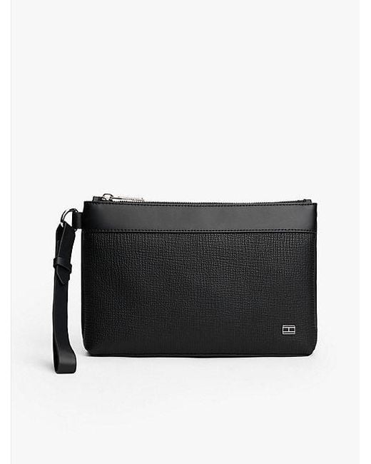 Tommy Hilfiger Hilfiger Flag Etuitasche Aus Leder in Black für Herren