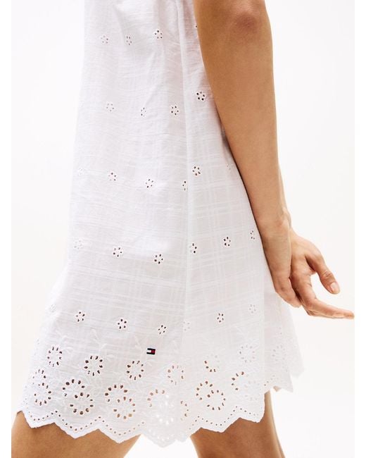 Tommy Hilfiger White Essential Broderie Anglaise Cami Nightdress