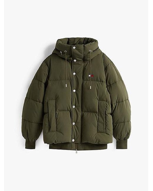 Cazadora Acolchada Con Capucha Tommy Hilfiger de hombre de color Green