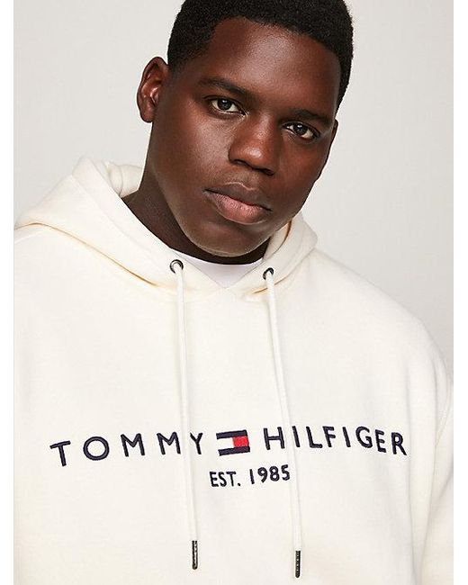 Tommy Hilfiger Plus Regular Fit Hoodie Met Logo in het White voor heren