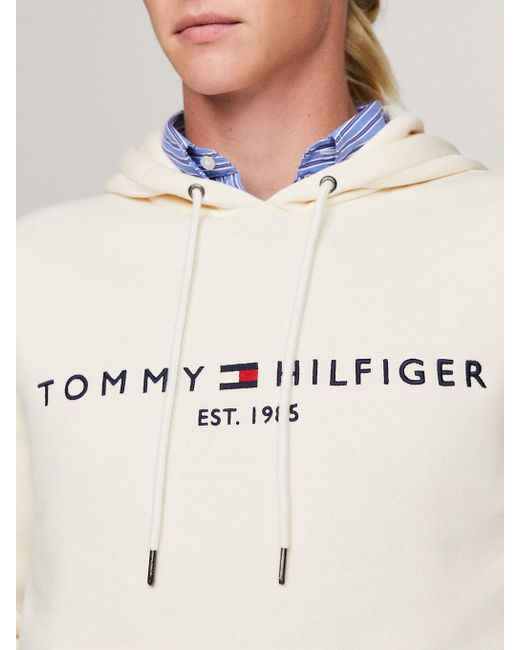 Sweat à capuche coupe standard Plus à logo Tommy Hilfiger pour homme en coloris White