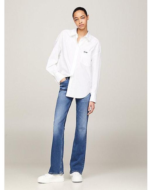 Tommy Hilfiger Maddie Mid Rise Bootcut Jeans in het Blue