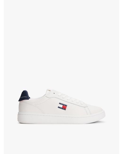 Tommy Hilfiger Natural Leather Archive Court Trainers