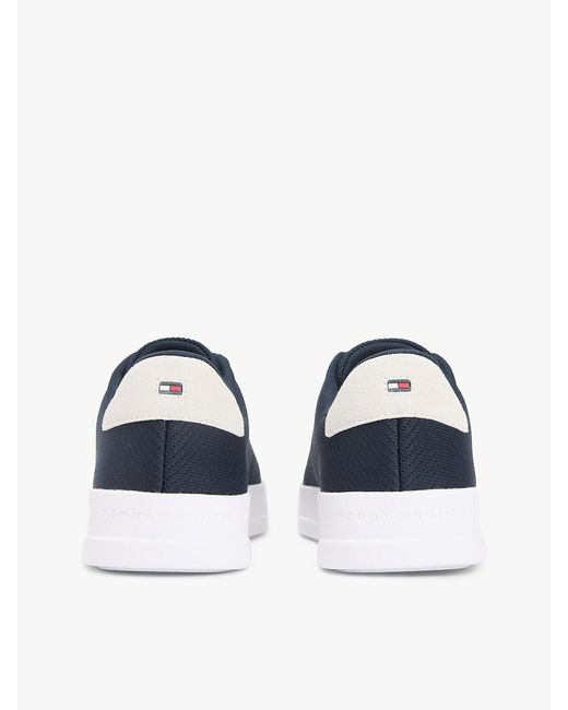 Tommy Hilfiger Blue Logo Knit Court Trainers for men