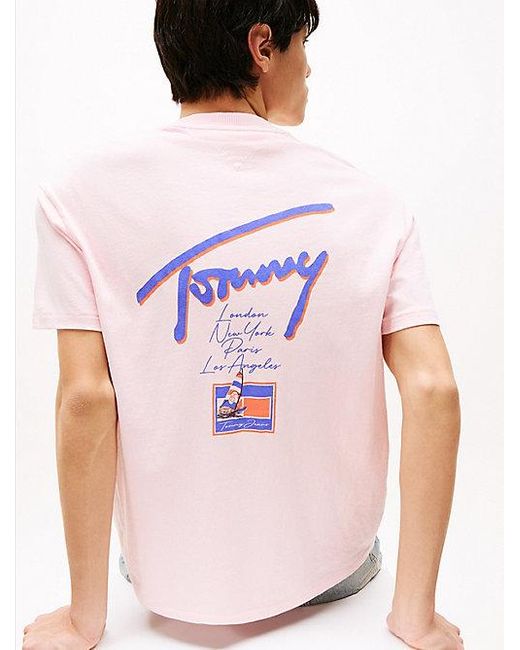 Tommy Hilfiger Relaxed Fit T-Shirt Met Logo Op De Achterkant in het White voor heren
