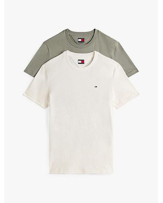 Tommy Hilfiger Set Van 2 Extra Slim Fit T-Shirts Met Vlag in het White voor heren