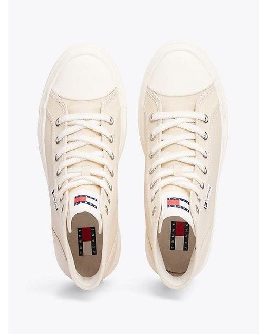 Tommy Hilfiger Natural High-Top Plateau-Sneaker