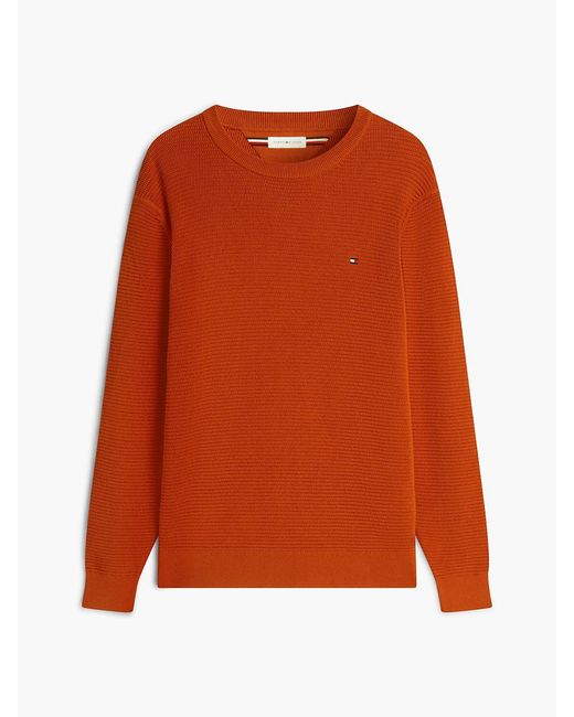 Tommy Hilfiger Structured Yarn Dyed Crew Neck Jumper for men