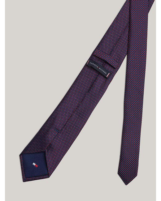 Cravate en soie à pois géométriques Tommy Hilfiger pour homme en coloris Purple