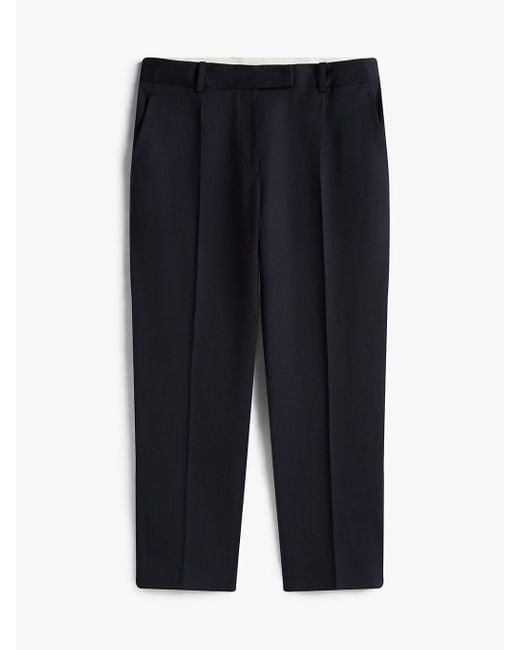 Tommy Hilfiger Blue Timeless Slim Straight Leg Ankle Trousers