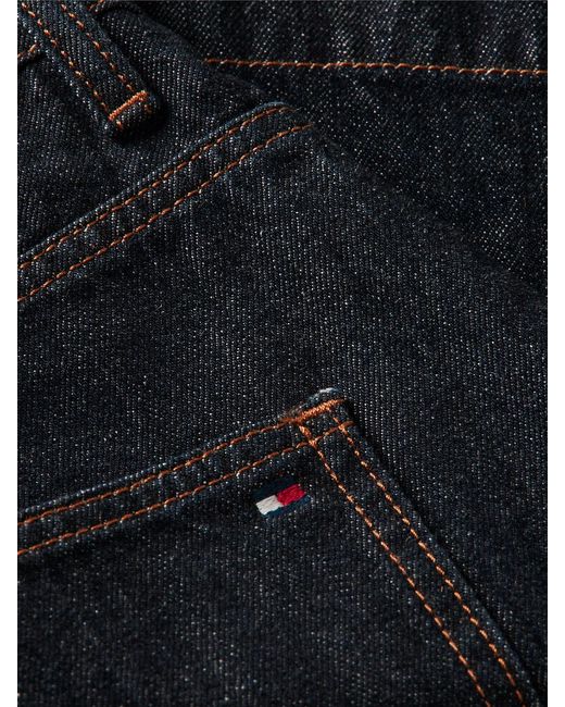 Tommy Hilfiger Black Tone Button Denim Mini Skirt