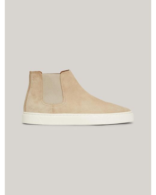 Tommy Hilfiger Natural Suede Casual Chelsea Boots for men