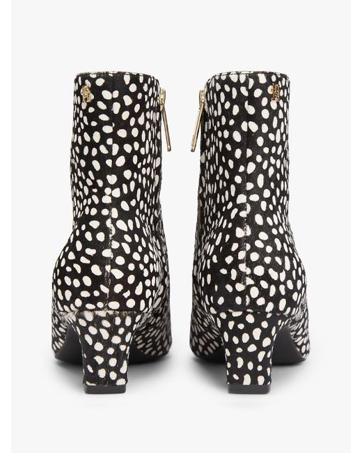 Tommy Hilfiger White Snow Leopard Print Ankle Boots