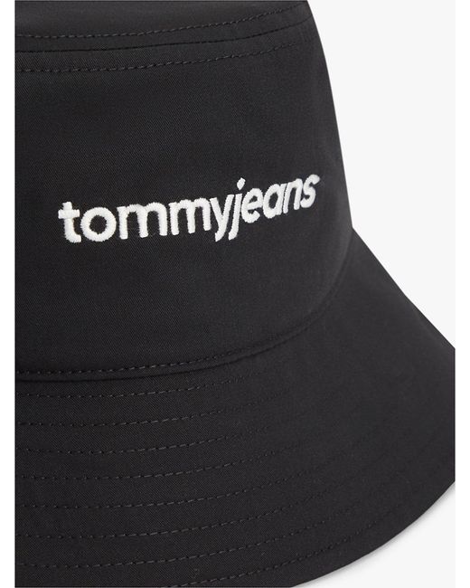 Cappello A Secchiello Con Logo Ricamato di Tommy Hilfiger in Black da Uomo