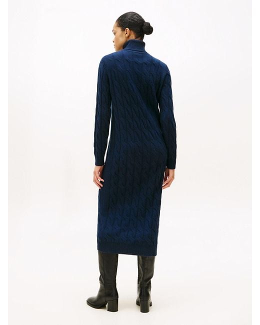 Vestito Pullover Midi di Tommy Hilfiger in Blue