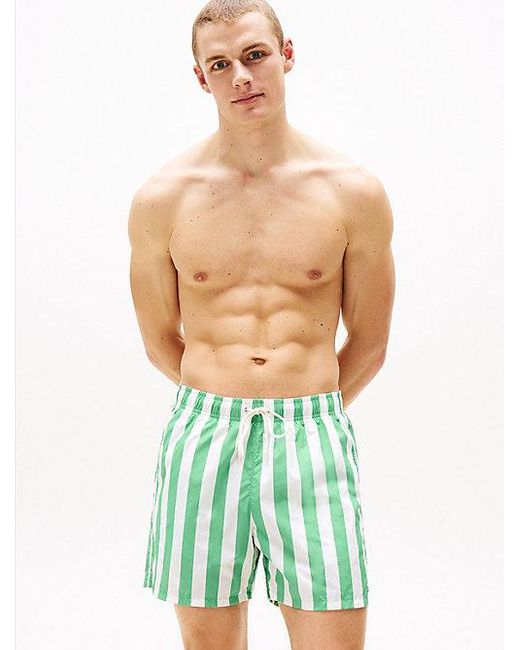 Tommy Hilfiger Medium Lange Zwemshort Met Print in het Green voor heren