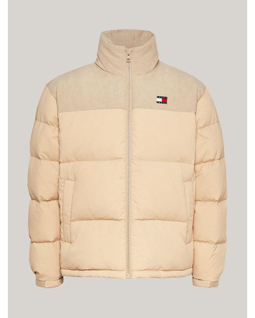 Tommy Hilfiger Natural Corduroy Alaska Puffer Jacket for men