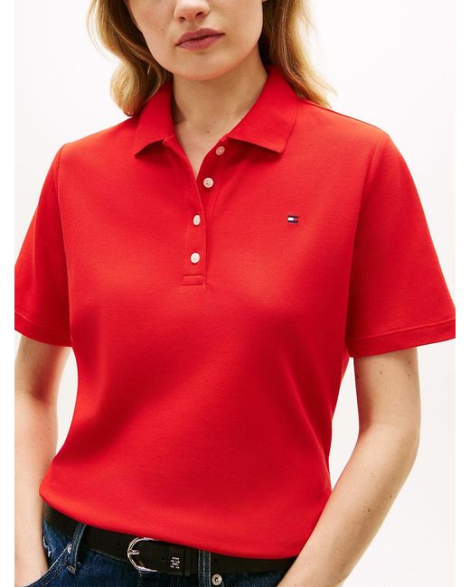 Tommy Hilfiger White 1985 Regular Fit Pique Polo Shirt