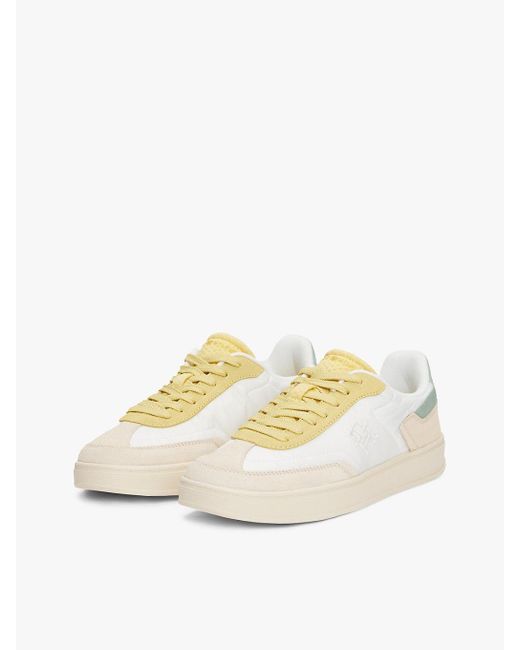 Baskets Rétro En Daim Tommy Hilfiger en coloris White