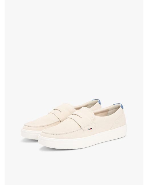 Tommy Hilfiger Natural Lightweight Suede Hybrid Loafers for men