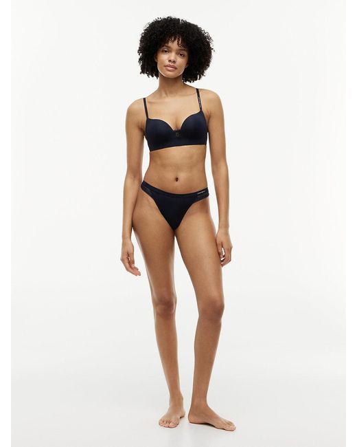 Tommy Hilfiger Blue Wireless Padded Push-Up Triangle Bra