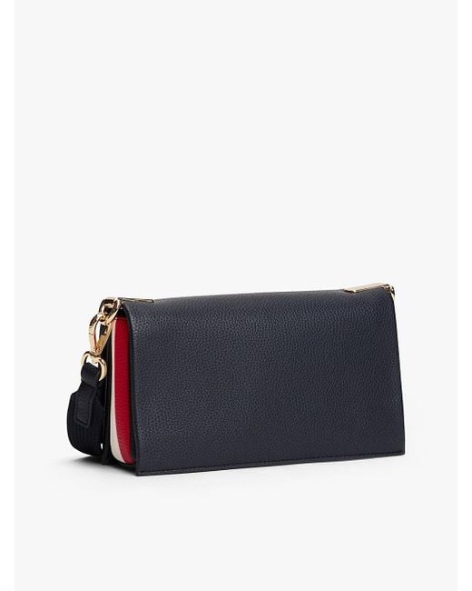 Sac Bandoulière En Similicuir À Monogramme Th Tommy Hilfiger en coloris Blue