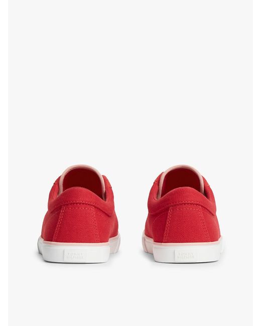 Tommy Hilfiger Red Canvas Enamel Flag Trainers