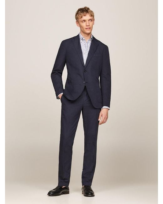 Tommy Hilfiger Blue Single Breasted Slim Fit Two-piece Suit for men
