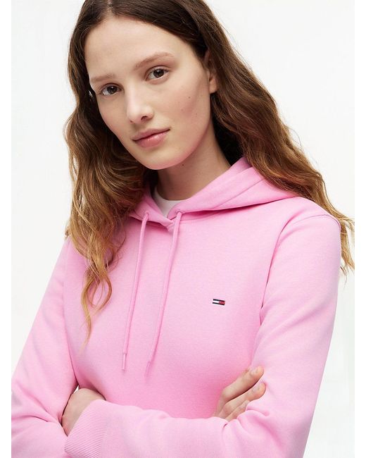 Tommy Hilfiger Red Brushed Fleece Drawstring Hoody
