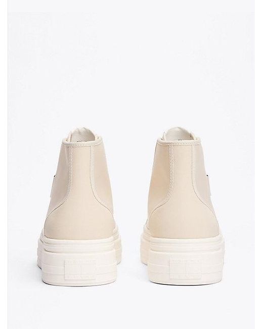 Zapatillas De Corte Alto Con Plataforma Tommy Hilfiger de color Natural