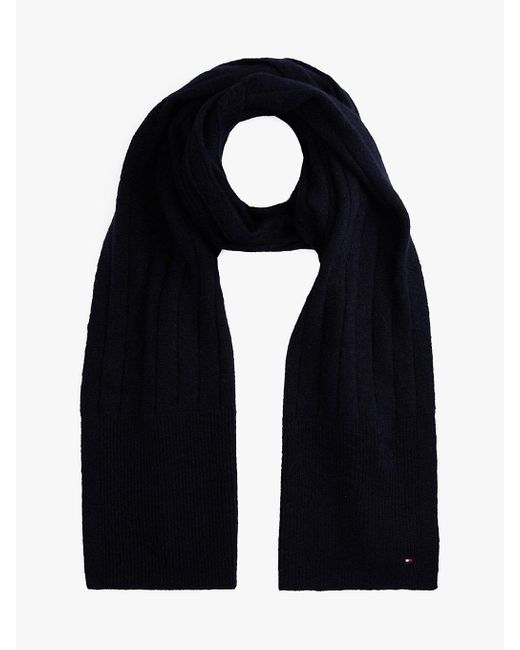 Écharpe Douce En Laine À Drapeau Tommy Tommy Hilfiger en coloris Black