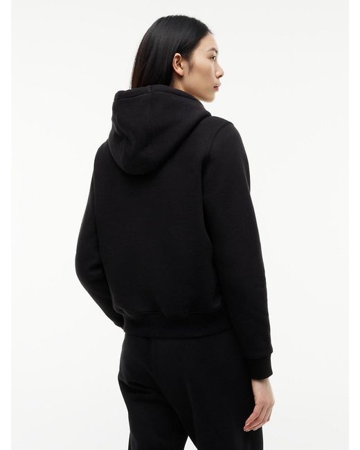 Tommy Hilfiger Black Brushed Fleece Drawstring Hoody