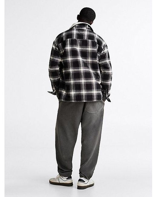 Tommy Hilfiger Relaxed Fit Overshirt Met Sherpakraag in het Gray voor heren