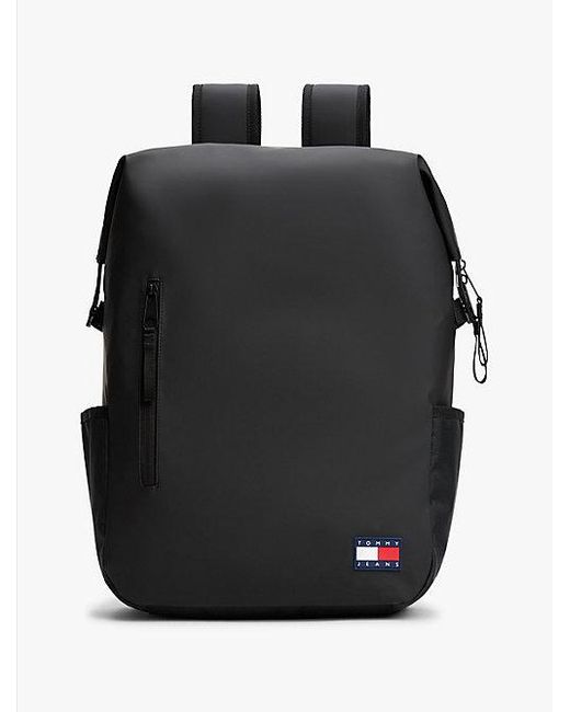 Tommy Hilfiger Rugzak Met Mesh Achterkant En Rubberen Logo in het Black voor heren