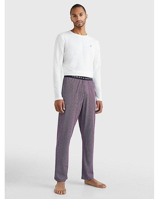 Pijama de punto con manga larga Tommy Hilfiger de hombre de color Blanco |  Lyst