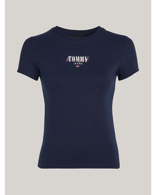 Tommy Hilfiger Blue Essential Logo Slim Fit T-shirt