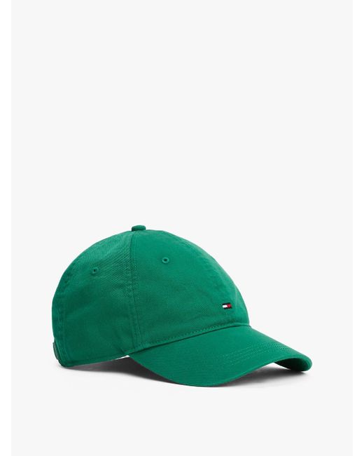 Tommy Hilfiger Green Hilfiger Flag Baseball Cap for men