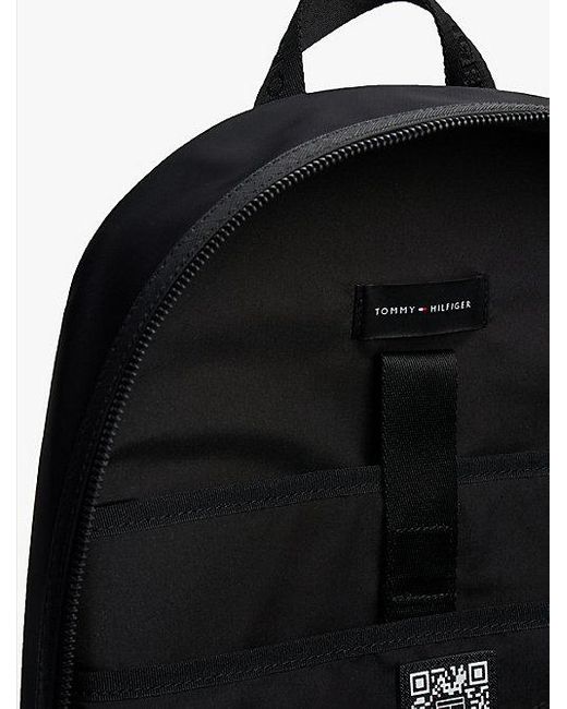 Tommy Hilfiger Rucksack Mit Gleichfarbigem Logo Aus Metall in Black für Herren