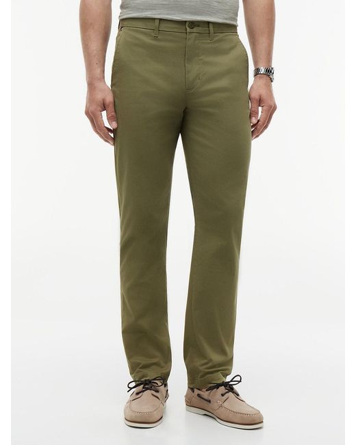 Tommy Hilfiger Green 1985 Denton Slim Straight Twill Chinos for men