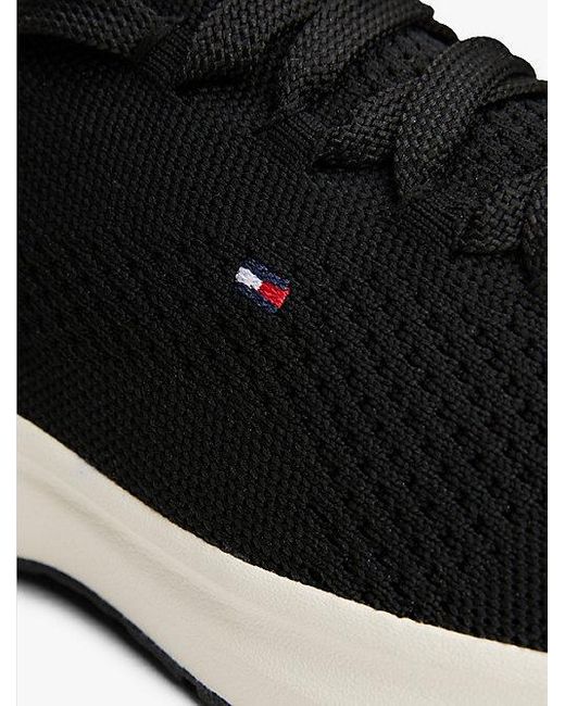 Tommy Hilfiger White Sneaker Mit Gestricktem Obermaterial