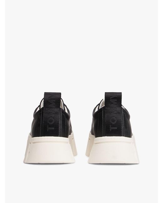 Tommy Hilfiger White Logo Tab Platform Cleat Trainers