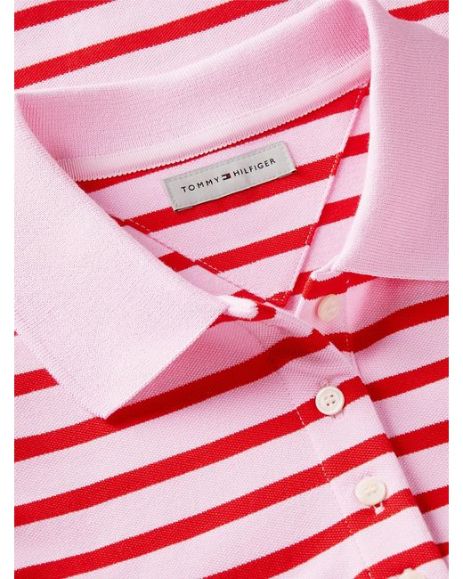 Tommy Hilfiger Pink 1985 Regular Fit Pique Polo Shirt
