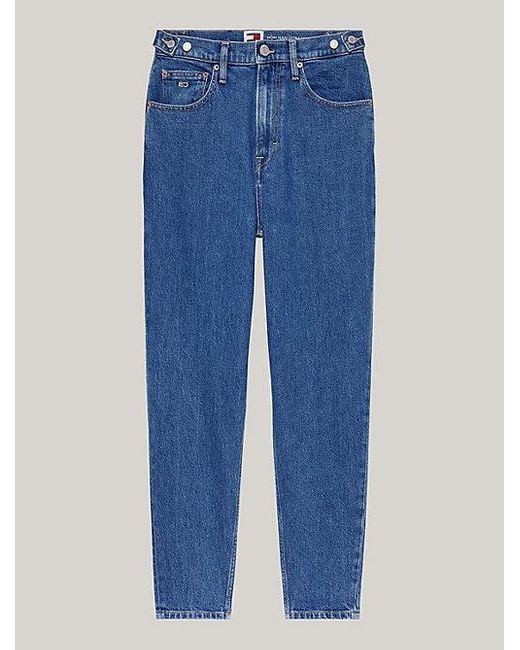 Tommy Hilfiger Ultra High Rise Tapered Mom Jeans in het Blue
