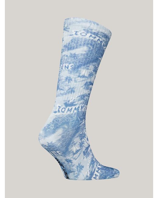 Tommy Hilfiger Blue 1-pack Hawaiian Print Socks