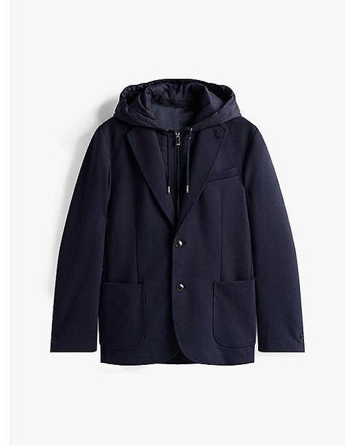Tommy Hilfiger Smart Casual Performance Sakko Mit Kapuze in Blue für Herren