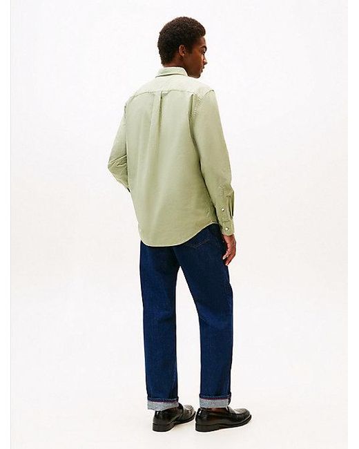 Tommy Hilfiger Regular Fit Button-Down Oxford Overhemd in het Green voor heren