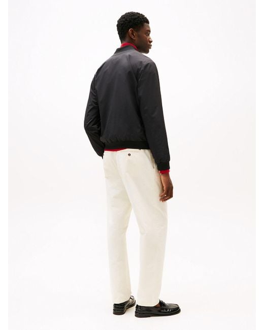 Tommy Hilfiger Red Water Repellent Relaxed Bomber Jacket for men