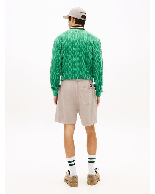 Tommy Hilfiger Green Classic Tonal Logo Embroidery Sweat Shorts for men