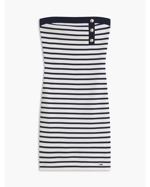 Tommy Hilfiger White Bandeau Extra Slim Mini Dress