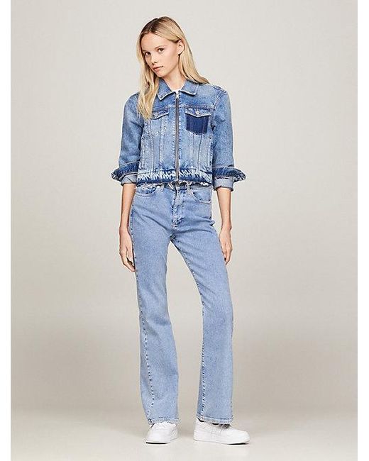 Tommy Hilfiger Sylvia High Rise Flared Jeans in het Blue